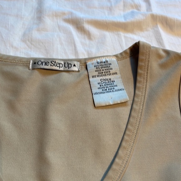 One Step Ahead Tan Sleeveless Empire Waist Top. Small - Picture 3 of 7